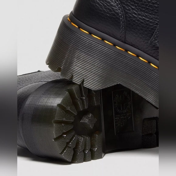 Devon Flower Buckle Leather Platform Boots - Picture 5 of 6